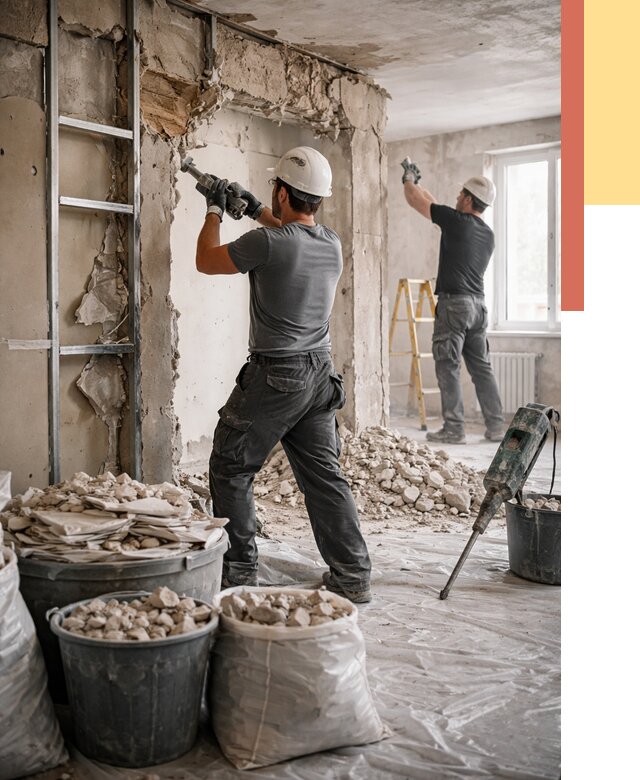 Демонтажные работы в Нижнекамске от 2738 руб. — услуги и цена под ключ | ОТДЕЛОЧНИК-Нжм