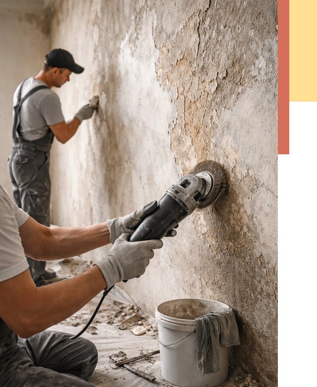 Снятие и удаление краски со стен в Нижнекамске от 2129 руб. — ОТДЕЛОЧНИК-Нжм