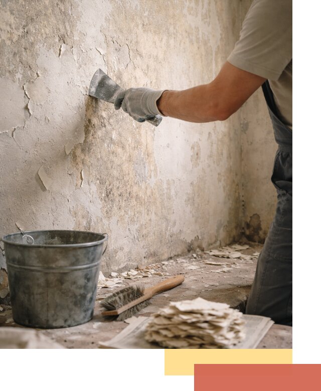 Удаление старой краски со стен в Нижнекамске качественно и быстро