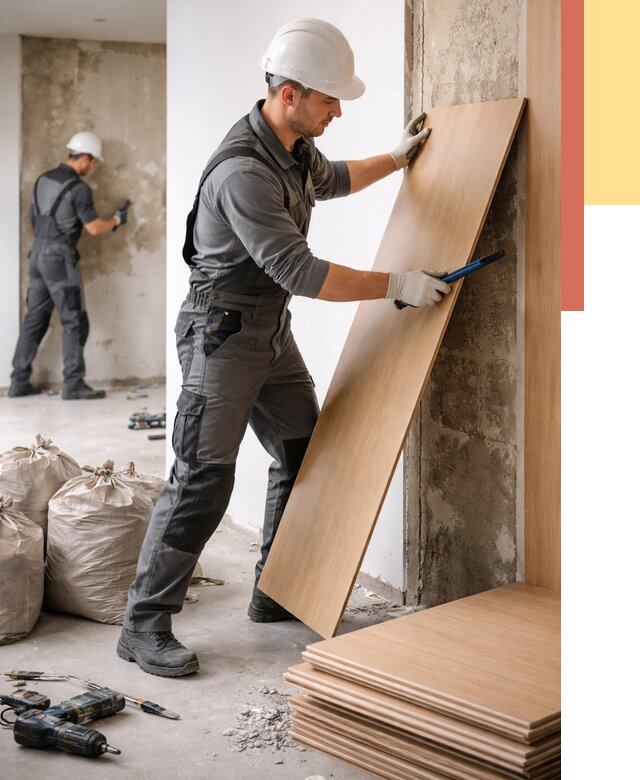 Демонтаж стеновых панелей в Нижнекамске от 3549 руб. за м² быстро и недорого | ОТДЕЛОЧНИК-Нжм