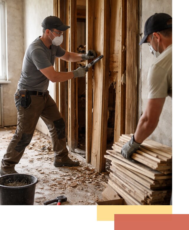 Демонтаж деревянных перегородок в Нижнекамске быстро и аккуратно