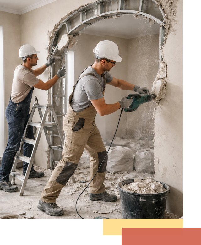 Демонтаж гипсокартонной арки в Нижнекамске быстро и аккуратно