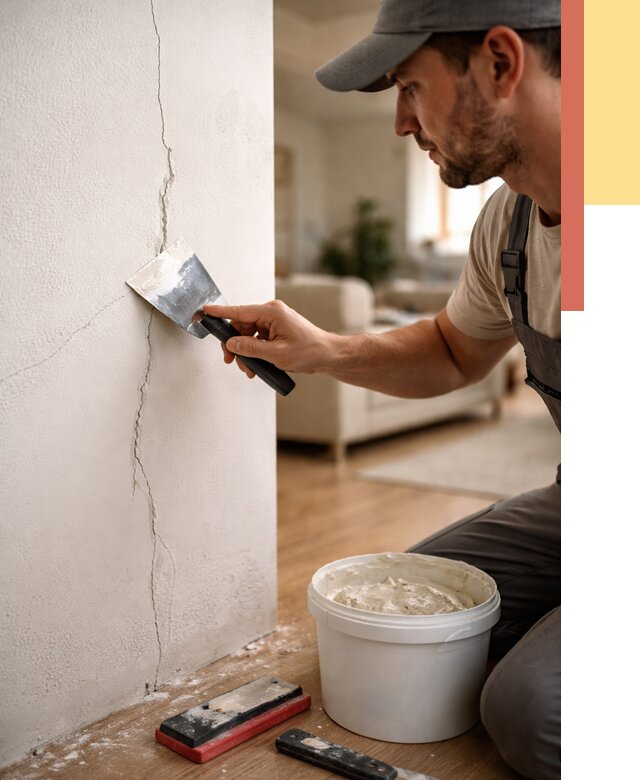 Заделка трещин и сколов в Нижнекамске от 2484 руб. — быстро и недорого | ОТДЕЛОЧНИК-Нжм