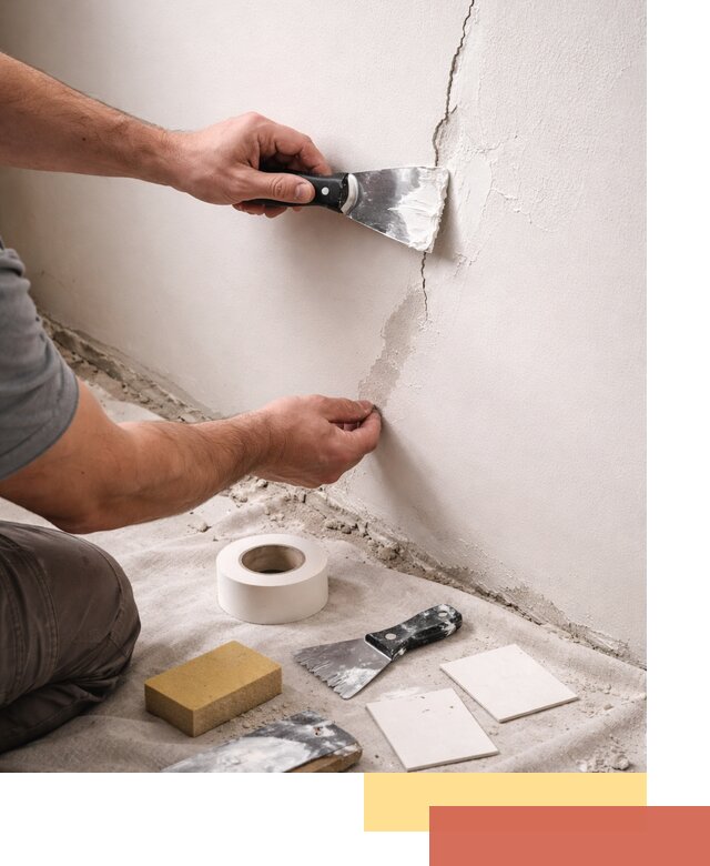 Заделка трещин и сколов в стенах и потолках в Нижнекамске