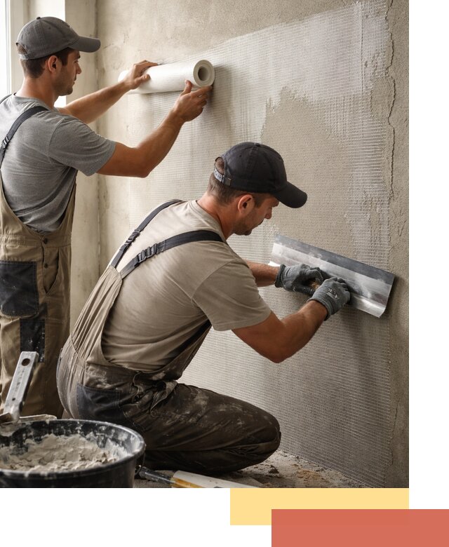 Армирование стен стеклосеткой в Нижнекамске для прочной отделки