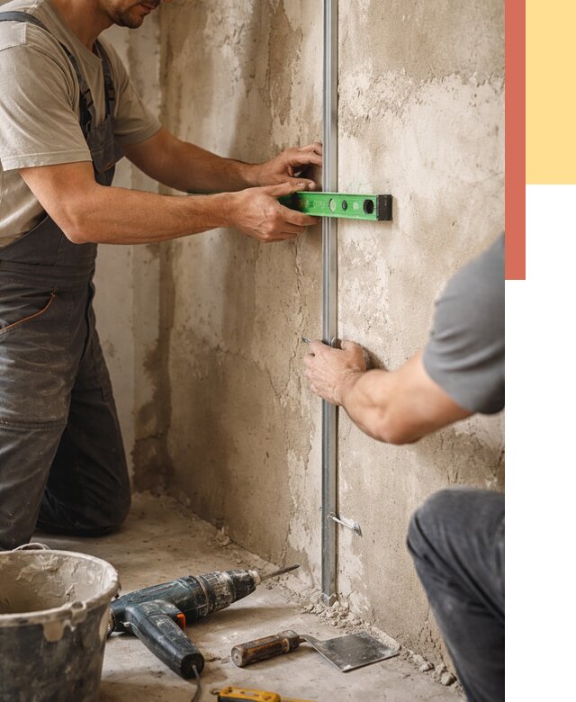 Установка штукатурных маяков в Нижнекамске от 7097 руб. — быстро и недорого | ОТДЕЛОЧНИК-Нжм