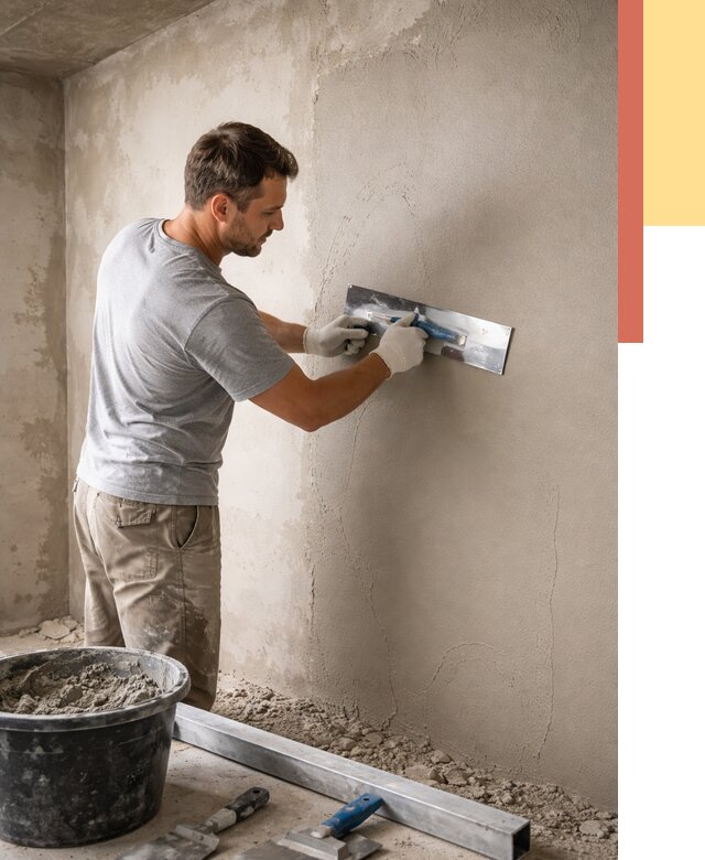 Штукатурка стен без маяков в Нижнекамске от 7300 руб/м2 — услуги и цена | ОТДЕЛОЧНИК-Нжм