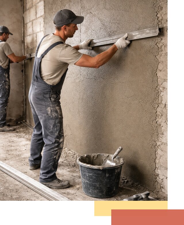Штукатурка стен цементно-песчаная в Нижнекамске профессионально