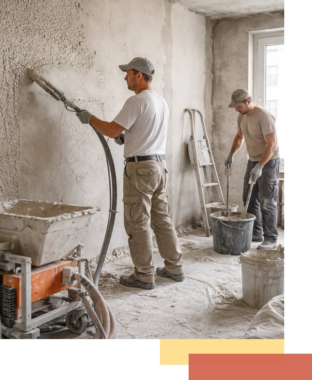 Машинная штукатурка стен в Нижнекамске — быстро и качественно