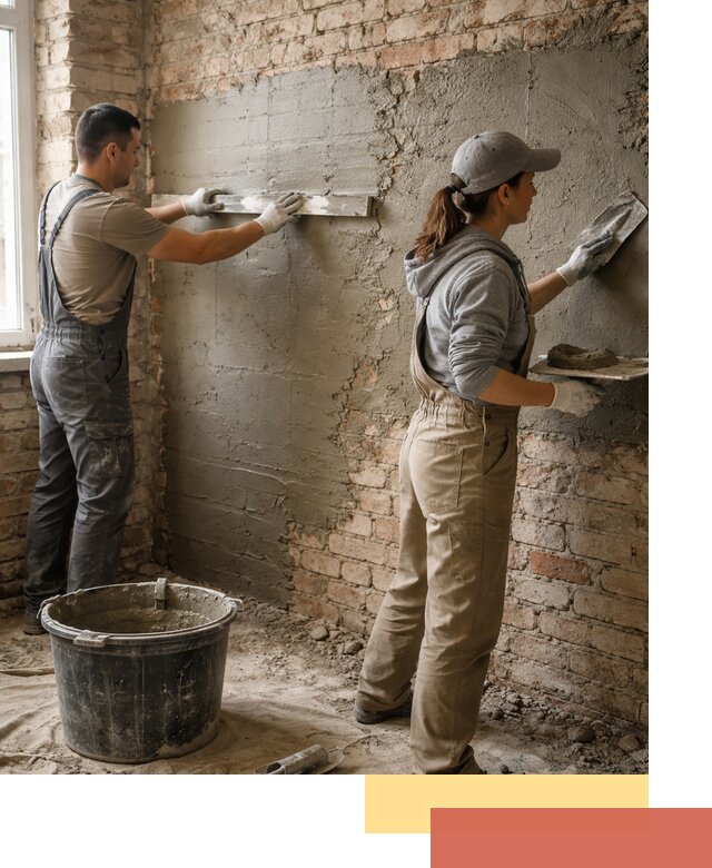 Штукатурка кирпичных стен в Нижнекамске — качественно и надежно