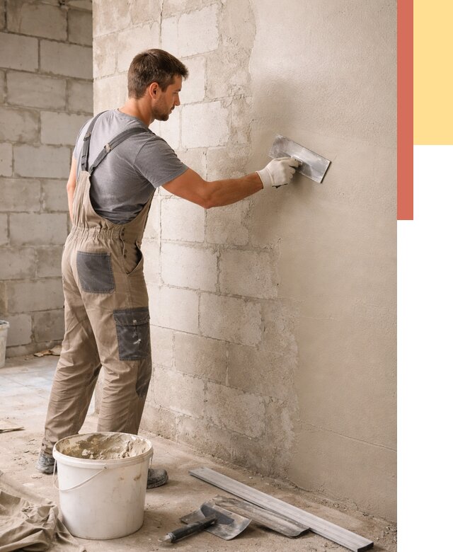 Штукатурка стен из газобетона в Нижнекамске от 2129 руб./м2 — быстро и недорого | ОТДЕЛОЧНИК-Нжм