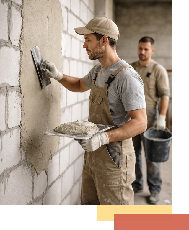 Штукатурка стен из газобетона в Нижнекамске под ключ