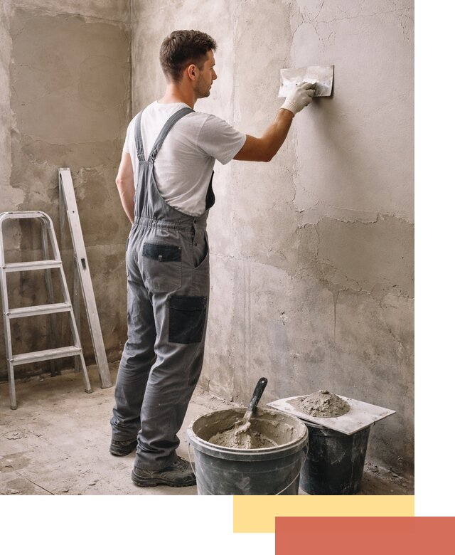 Штукатурка стен в ванной под ключ в Нижнекамске