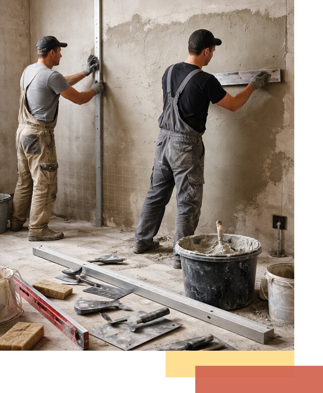 Профессиональная штукатурка стен под плитку в Нижнекамске