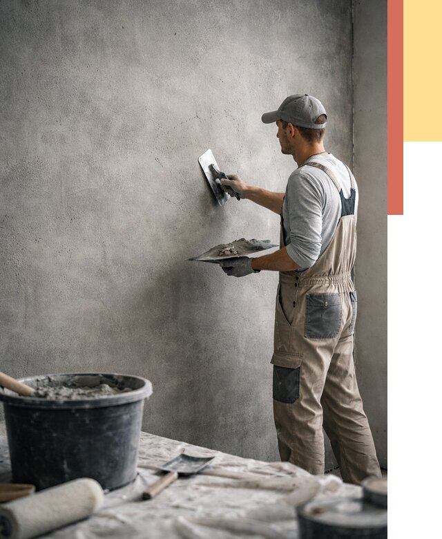 Декоративная штукатурка под бетон в Нижнекамске от 2535 руб./м² — нанесение под ключ | ОТДЕЛОЧНИК-Нжм