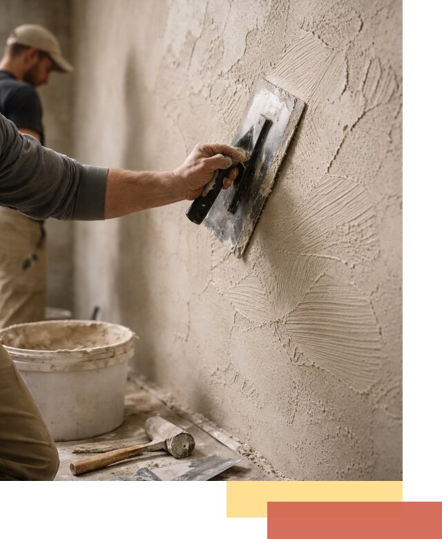 Фактурная штукатурка стен в Нижнекамске — монтаж, отделка, реставрация