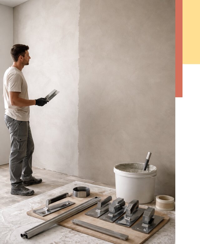 Нанесение микроцемента на стены в Нижнекамске от 3244 руб./м2 под ключ | ОТДЕЛОЧНИК-Нжм