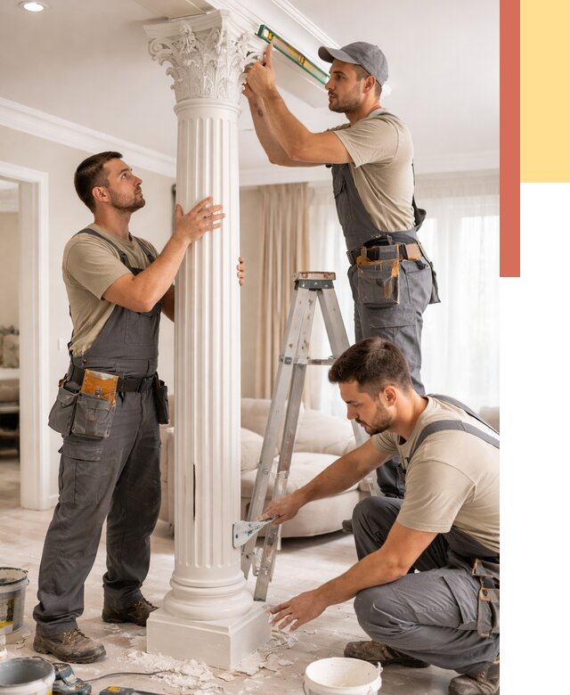 Установка декоративных колонн в Нижнекамске от 12167 руб. под ключ | ОТДЕЛОЧНИК-Нжм