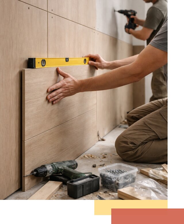 Профессиональный монтаж МДФ панелей на стены в Нижнекамске