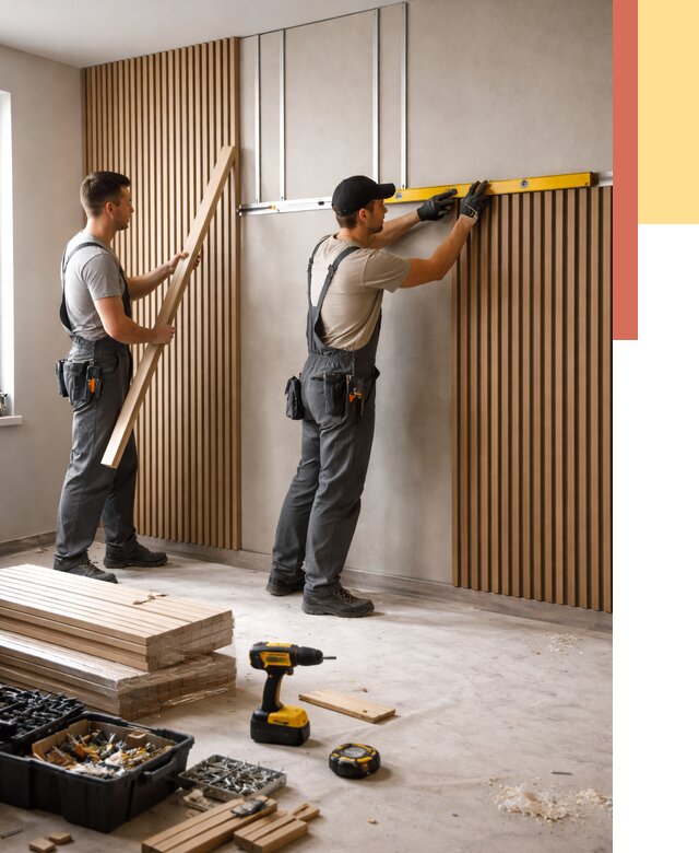 Монтаж реечных панелей на стены в Нижнекамске от 1217 руб. — быстро и недорого | ОТДЕЛОЧНИК-Нжм