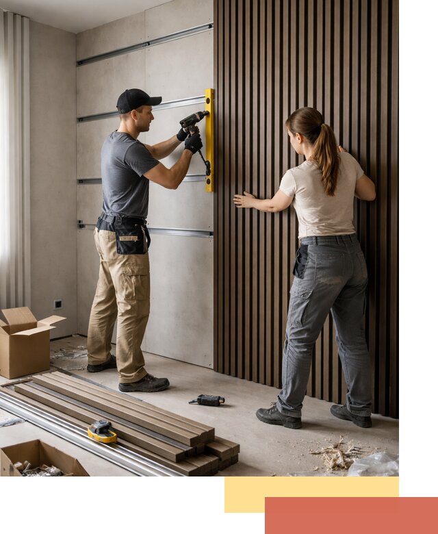 Монтаж реечных панелей на стены в Нижнекамске