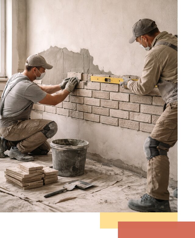 Монтаж декоративного кирпича профессионально в Нижнекамске