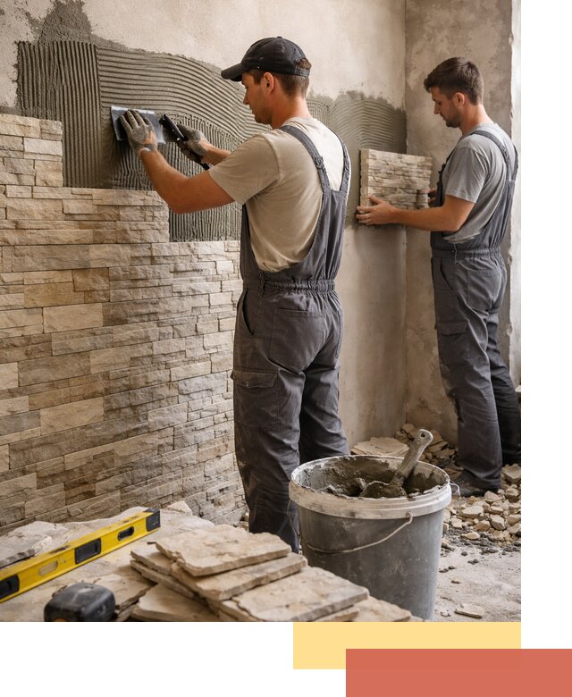 Монтаж искусственного камня в Нижнекамске — облицовка стен и фасадов