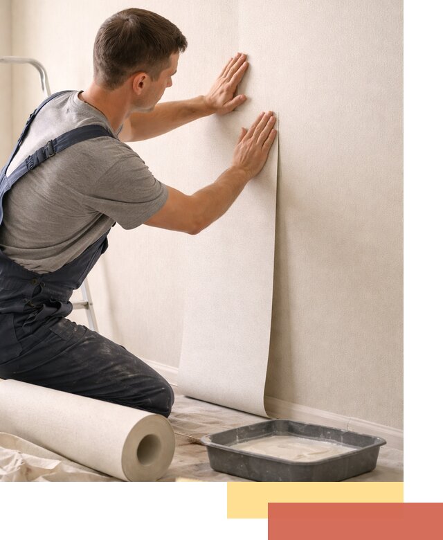 Поклейка флизелиновых обоев в Нижнекамске качественно и быстро