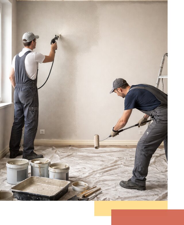 Покраска стен моющейся краской и защита поверхностей в Нижнекамске