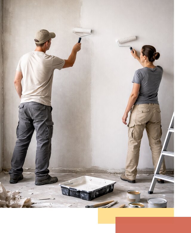 Окраска стен по стеклохолсту в Нижнекамске качественно и долговечно