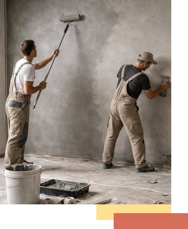 Покраска стен под бетон в Нижнекамске профессионально и недорого