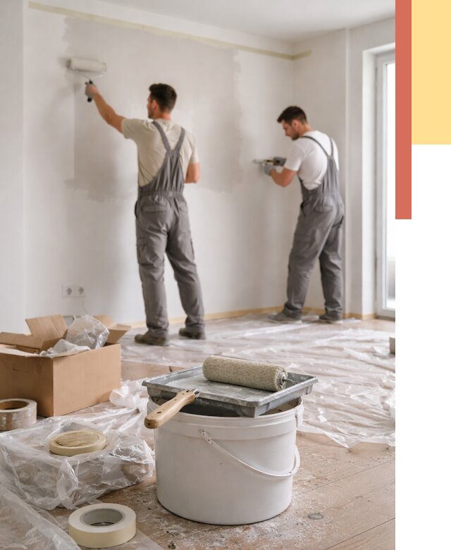 Покраска стен в квартире в Нижнекамске от 2535 руб/м2 — быстро и недорого | ОТДЕЛОЧНИК-Нжм