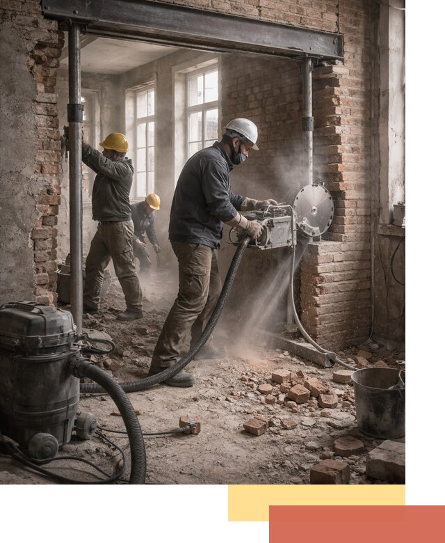 Прорезка проема в стене под дверной или оконный проем в Нижнекамске