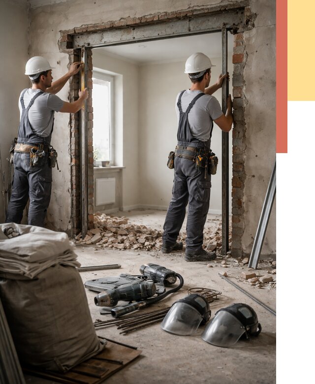 Расширение дверного проема в Нижнекамске от 12674 руб. под ключ | ОТДЕЛОЧНИК-Нжм