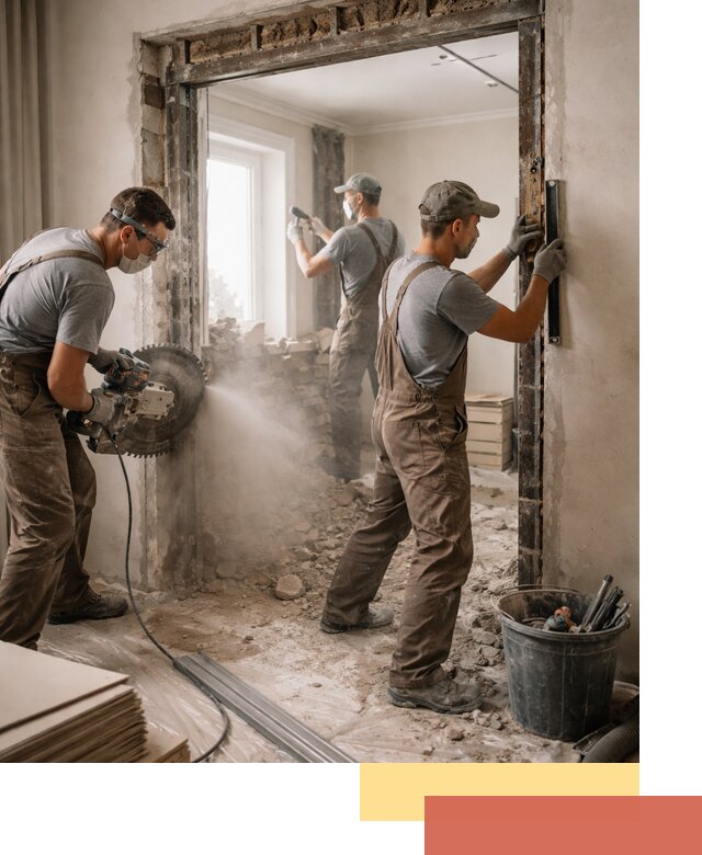 Расширение дверного проема под установку новой двери в Нижнекамске