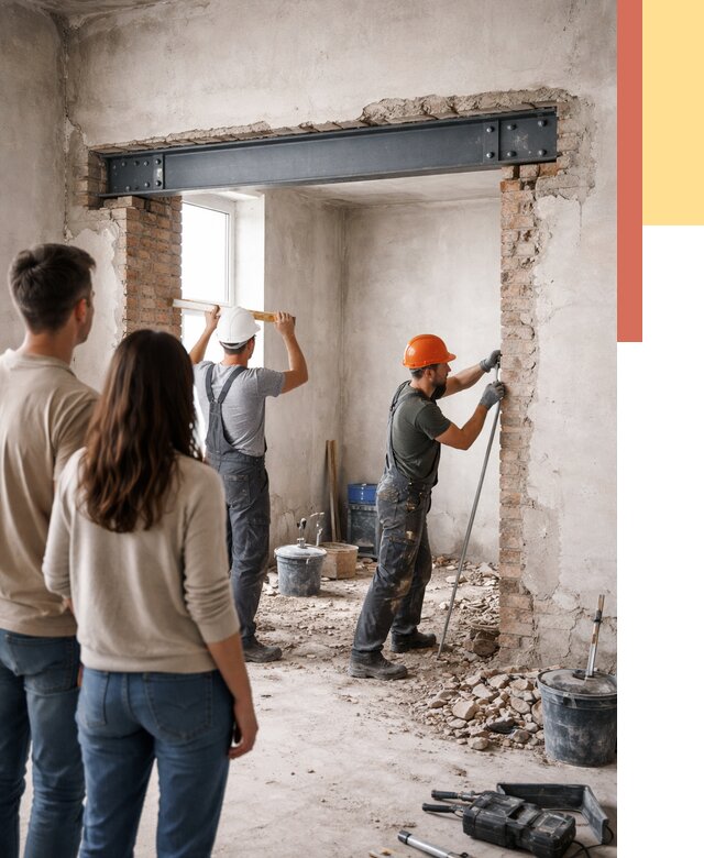 Усиление проема в стене в Нижнекамске от 9632 руб. — усиление дверного проема металлоконструкцией | ОТДЕЛОЧНИК-Нжм