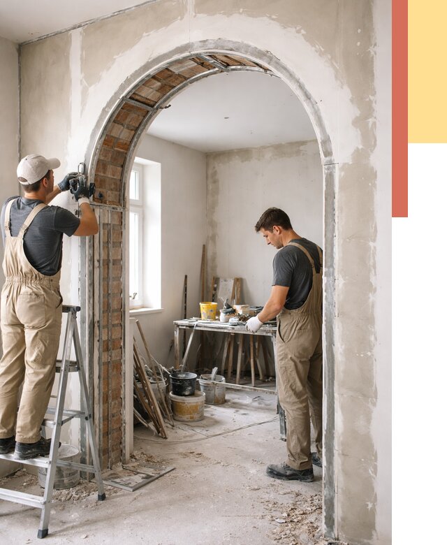 Устройство арочного проема в Нижнекамске от 9632 руб. под ключ — быстро и недорого | ОТДЕЛОЧНИК-Нжм