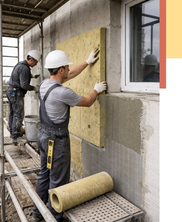 Утепление стен в Нижнекамске от 4360 руб. под ключ — быстро и недорого | ОТДЕЛОЧНИК-Нжм