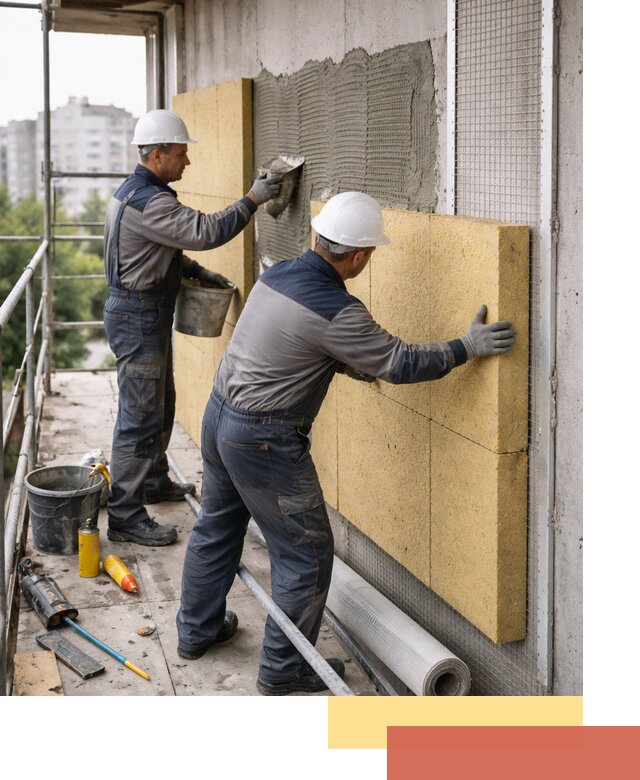 Утепление стен зданий и домов в Нижнекамске качественно и надежно