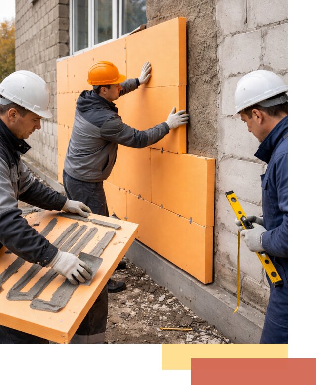 Утепление фасада пеноплексом под ключ в Нижнекамске