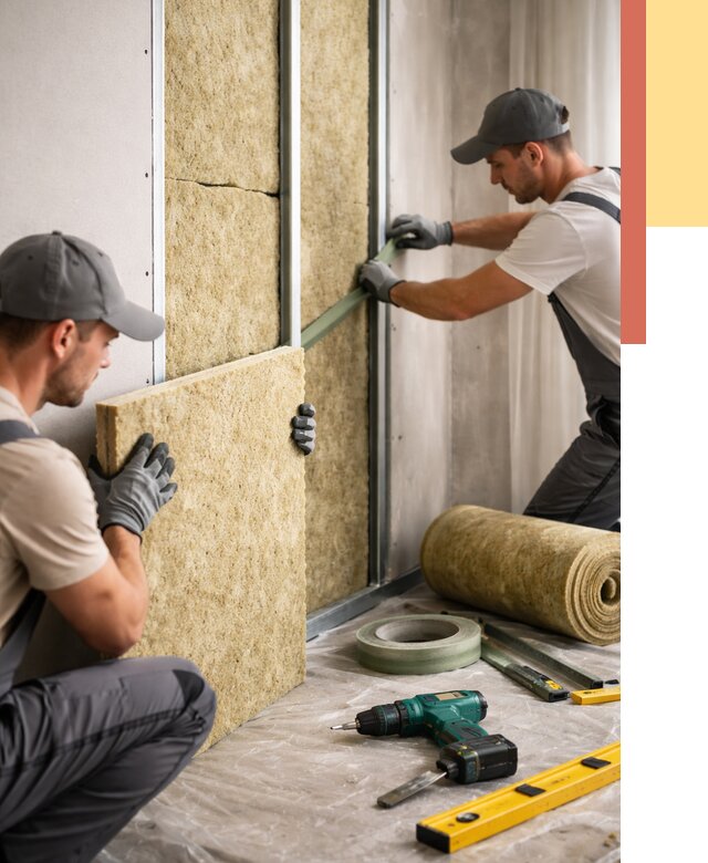 Шумоизоляция стен в Нижнекамске под ключ от 1876 руб. | ОТДЕЛОЧНИК-Нжм