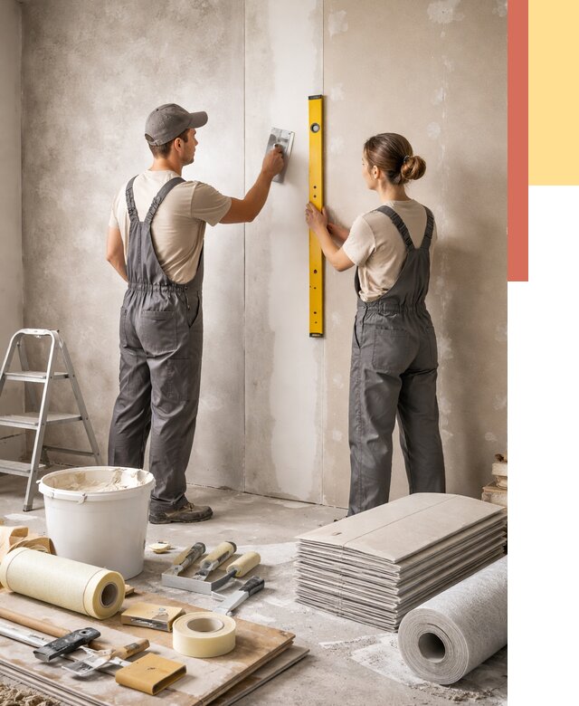 Отделка стен в Нижнекамске от 1521 руб/м² — недорого, быстро, под ключ | ОТДЕЛОЧНИК-Нжм