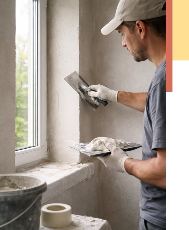 Штукатурка откосов в Нижнекамске от 4563 руб/м² — услуги и выравнивание под ключ | ОТДЕЛОЧНИК-Нжм