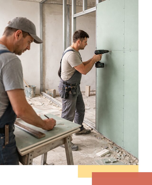 Перегородки из влагостойкого гипсокартона под ключ в Нижнекамске