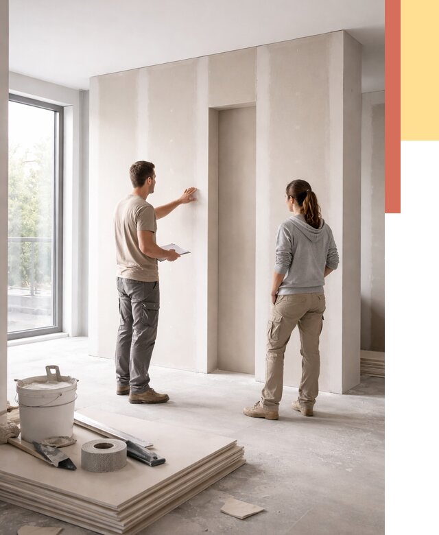 Зонирующая перегородка из гипсокартона в Нижнекамске от 2839 руб. под ключ | ОТДЕЛОЧНИК-Нжм