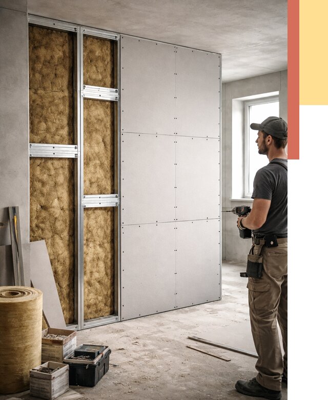 Усиленная перегородка под навеску в Нижнекамске от 12978 руб. — монтаж под ключ | ОТДЕЛОЧНИК-Нжм