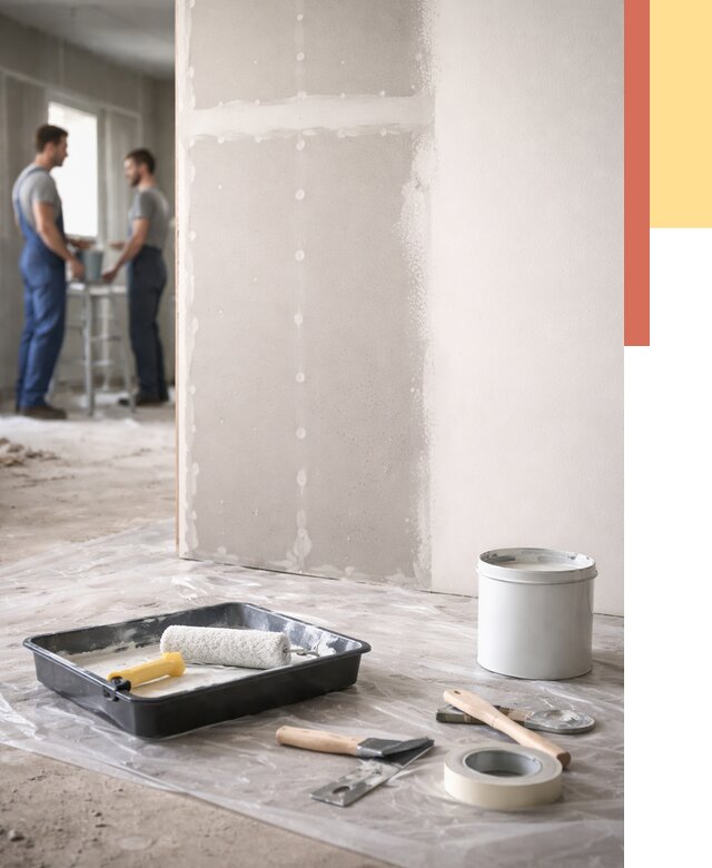 Покраска перегородок из гипсокартона в Нижнекамске от 4563 руб. под ключ | ОТДЕЛОЧНИК-Нжм