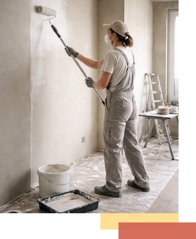 Покраска перегородок из гипсокартона в Нижнекамске качественно и недорого