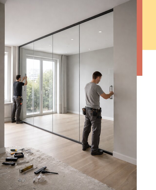 Изготовление стеклянных перегородок в Нижнекамске от 12522 руб. под ключ | ОТДЕЛОЧНИК-Нжм