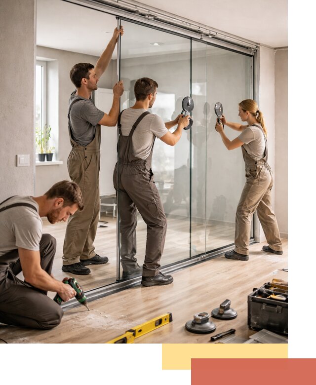 Изготовление стеклянных перегородок на заказ в Нижнекамске